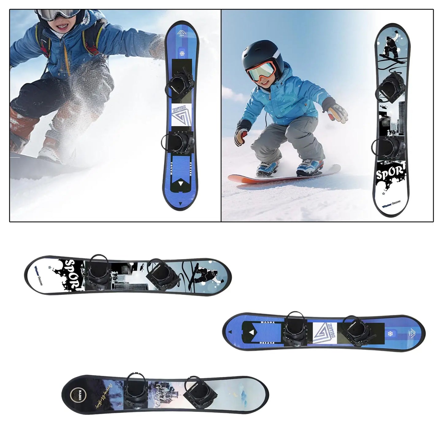 Kids Snowboard Single Snow Board Portable Snow Sled for Winter Sports