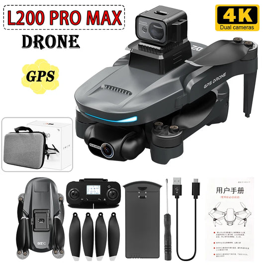 L200 PRO MAX Drone 4K HD Profesional GPS Brushless MotorQuadcopter 2-Axis Gimbal FPV 360°  laser Obstacle Avoidance RC Drone