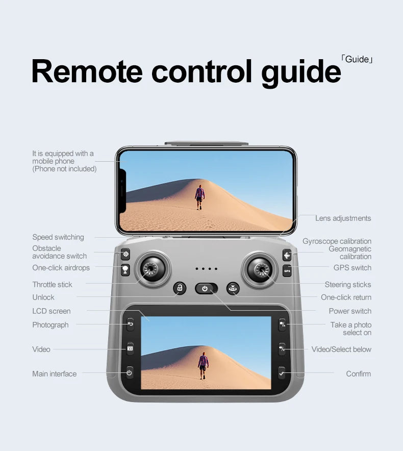 2025 K19 MAX Drone GPS Return With Screen Aerial Photography Aircraft Brushless Airdrop Remote Control Aircraft Quadcopter Toy