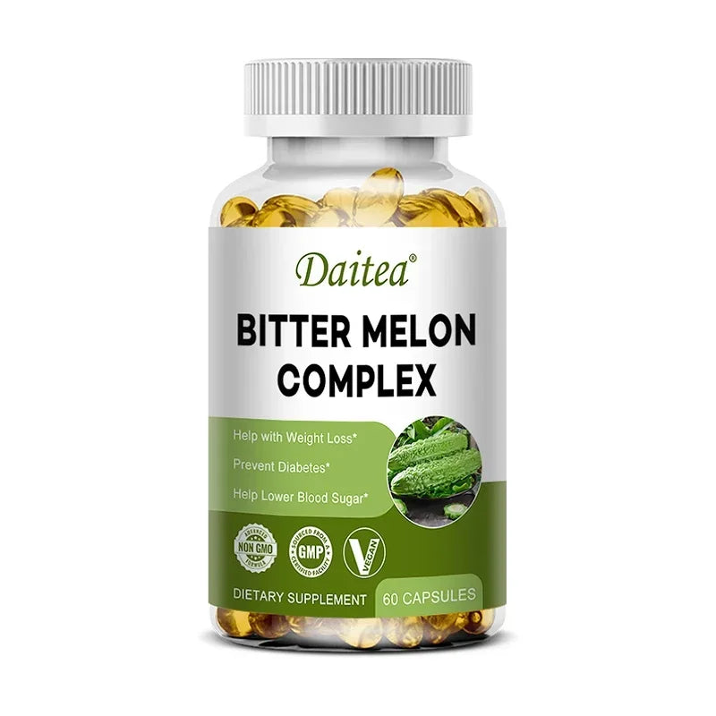 Natural bitter melon extract capsules help lower blood sugar, prevent heatstroke, and supplement daily multivitamins to burn fat