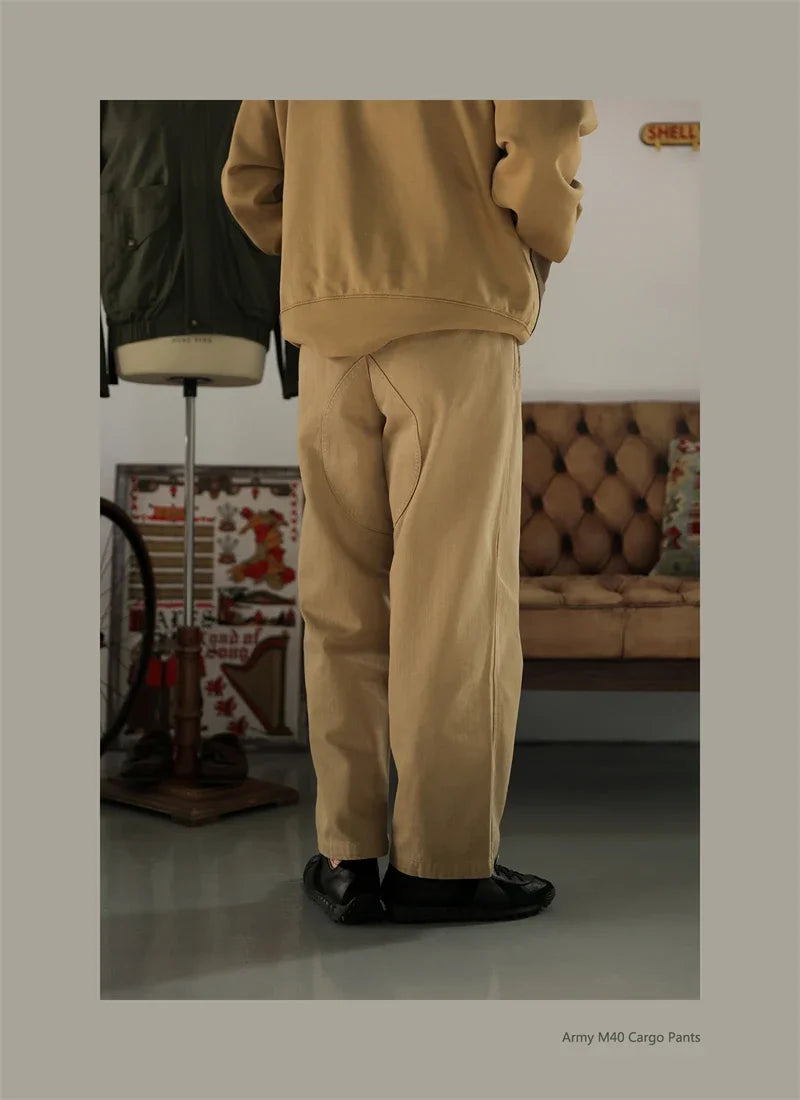 Second Order Army M40 Cargo Pants German Style Vintage Inspired Chino Trousers
