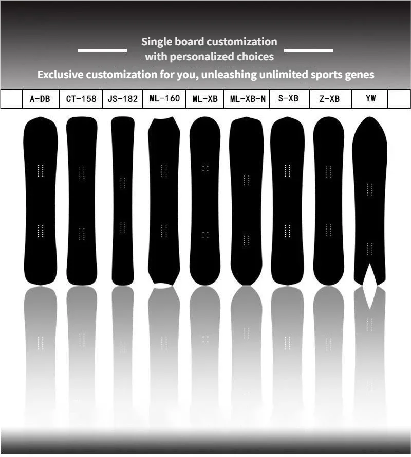 New Custom Poplar Wood Core Ski Board Snowboards Sleds Park Practice Skateboarding Durable Waterproof All Seasons