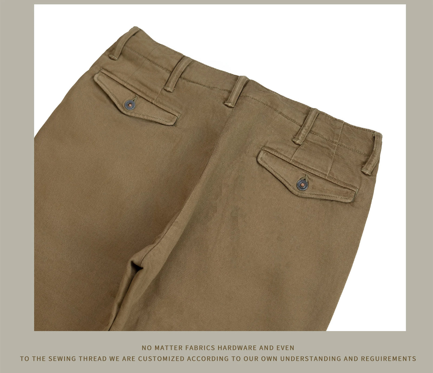 Red Tornado Garmen-Dyed Officer Chino Pants Straight Fit American Casual Style Men's Everyday Trousers