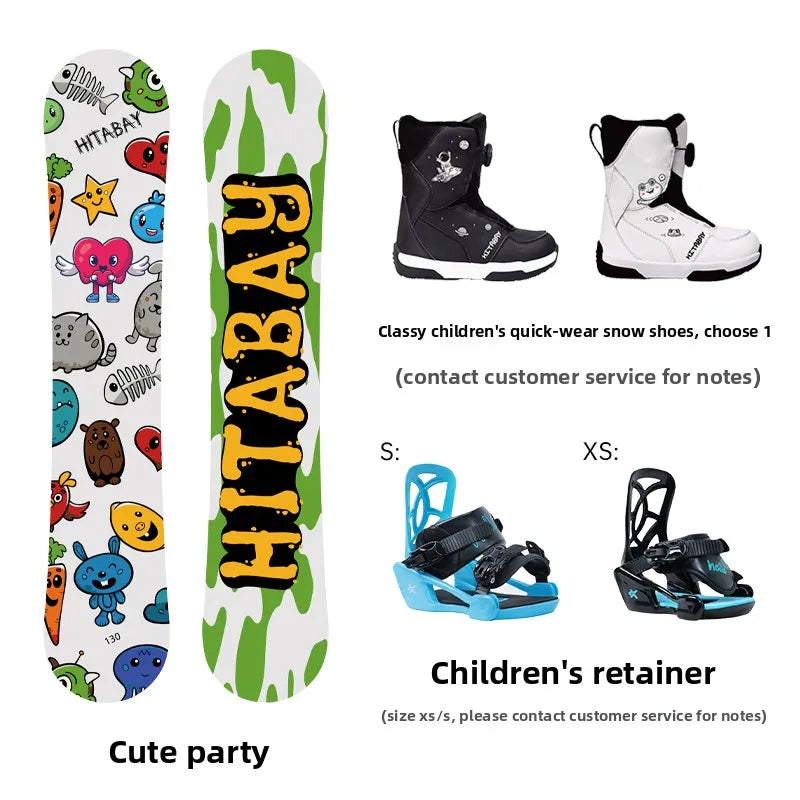 Children's Snowboard Set Baby Snowboard Boys and Girls Snowboard New Ski Equipment