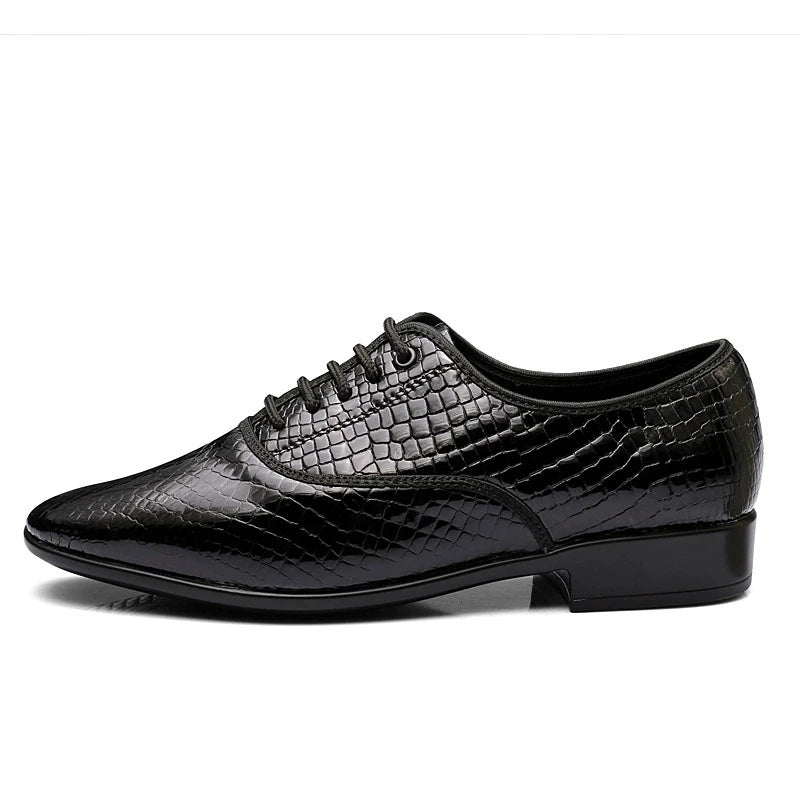 Breathable Tango Dance Shoes Men Latin Dance Shoes Snakeskin Sneakers Leather Jazz Modern Ballroom Dancing Sports Shoes Man