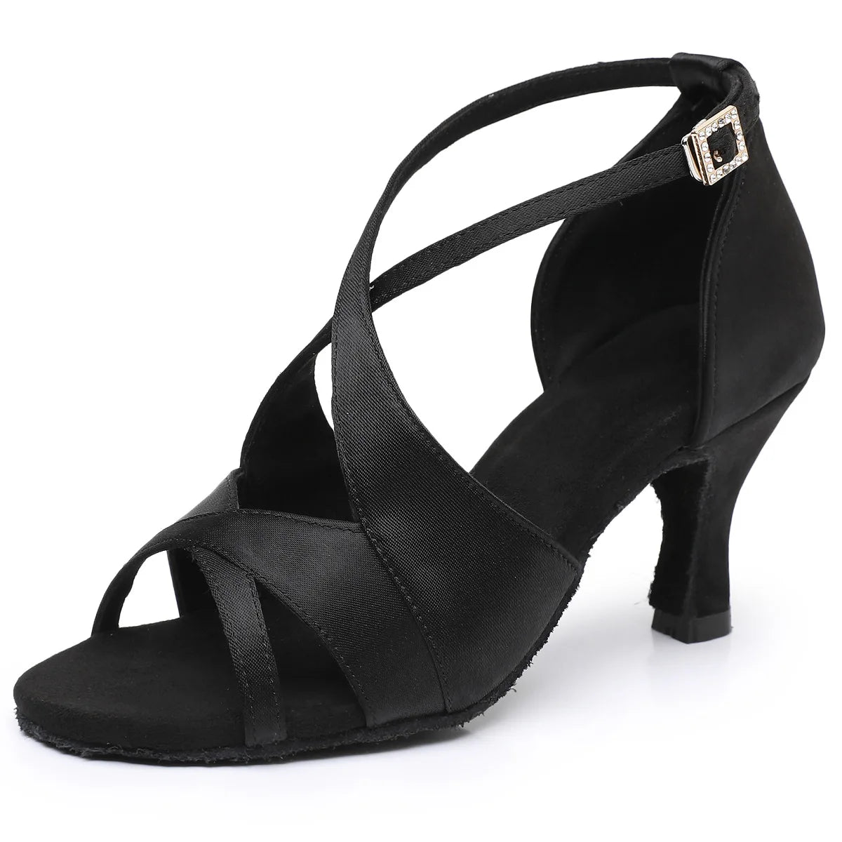 Latin Dance Shoes For Women Adults Soft Satin Breathable Sneakers Performance Shoes Cha Cha Fashion Social Dance Shoes Satin