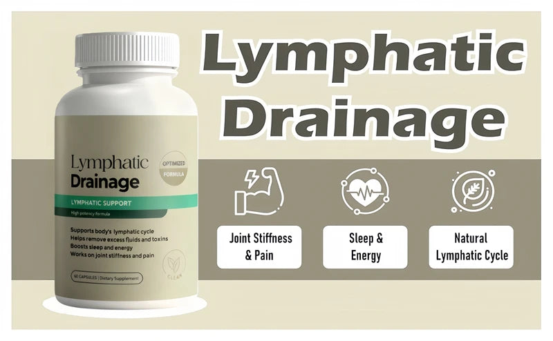 Lymphatic Drainage Capsules - Reduce Puffiness, Cleanse & Detox, Body Shape Weight Management, Supports Thyroid Health