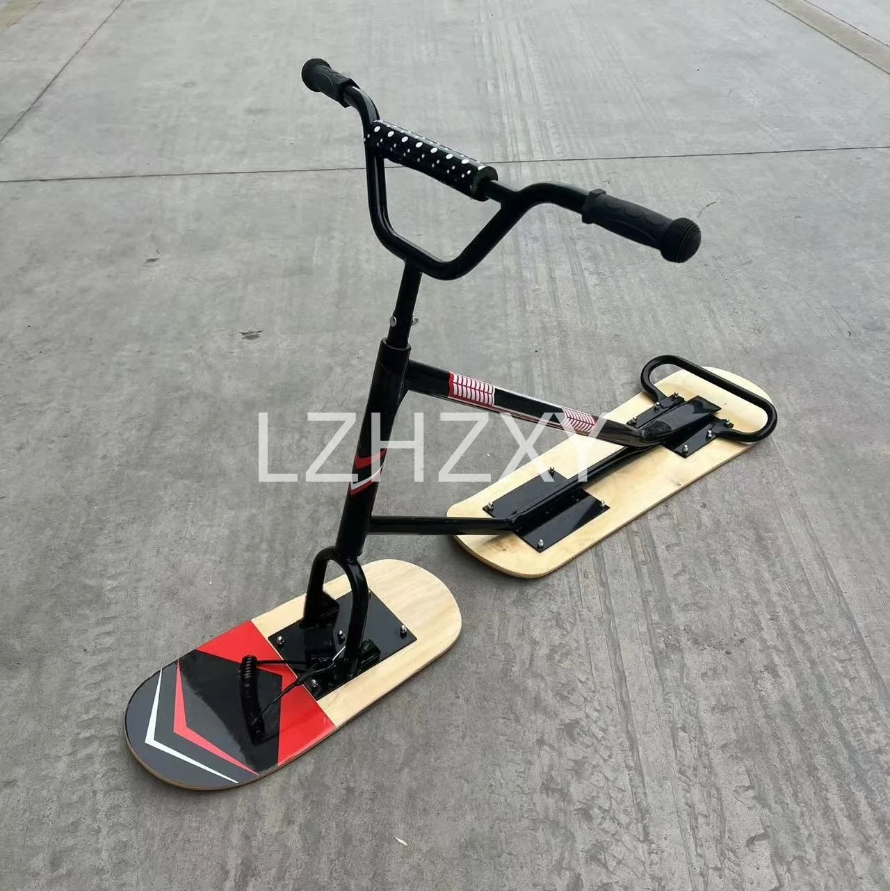 Adult Ski Carts Thickened Wear-resistant Aluminum Skis Freestyle Skis Grass Skis Snowboards Orienteering Wood Color