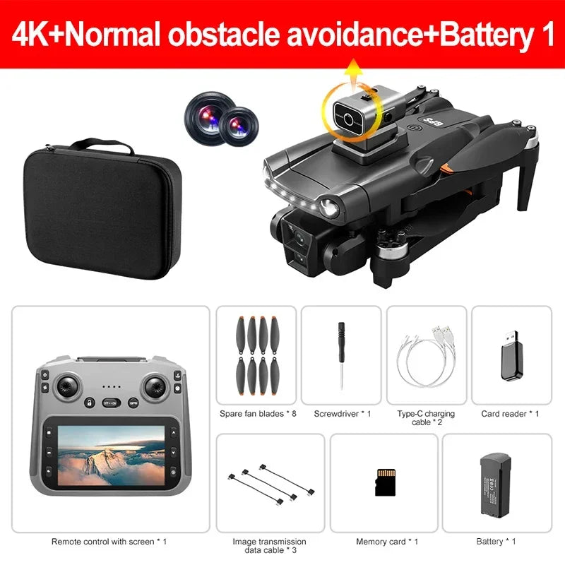 Original V198MAX GPS Return Drone 5G 8K HD Dual Camera Dron Remote With Screen Laser Obstacle Avoidance Drone RC Toys Gifts FPV
