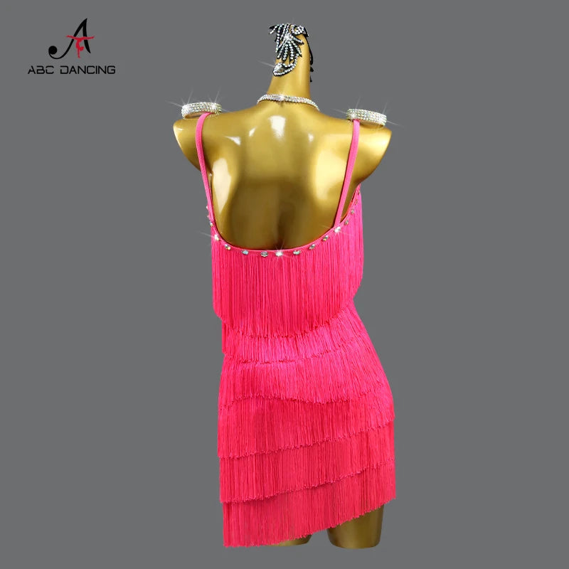 2026 Latin Dance Dresses Woman Clothes Sexy Practice Wear Suit Sport Costume Dancewear Stage Prom Girls Fringed Party Sexy Skirt