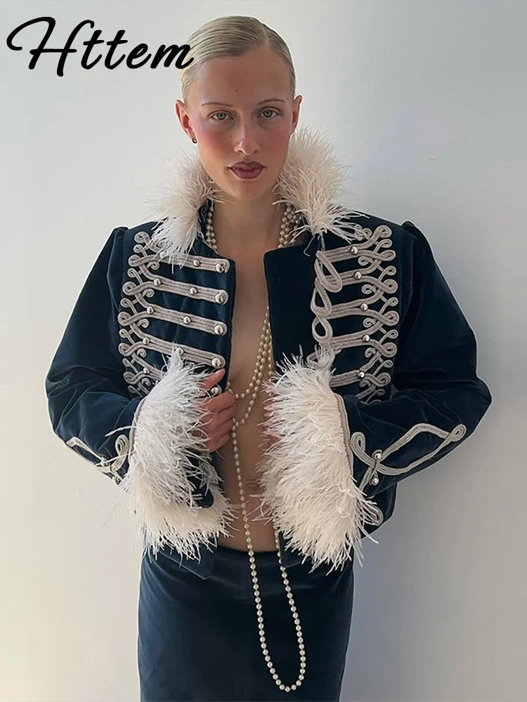 Chic Fur Patchwork Women's Jacket Full Sleeve Single-Breasted O-Neck Loose Lady Jackets 2026 Spring New Female Street Coats New