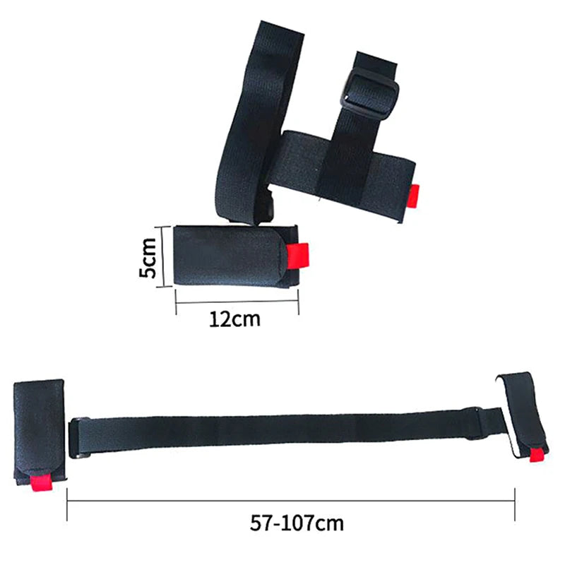1PC Nylon Skiing Bags Adjustable Pole Shoulder Hand Carrier Lash Handle Straps Porter Hook Loop Protecting For Ski Snowboard