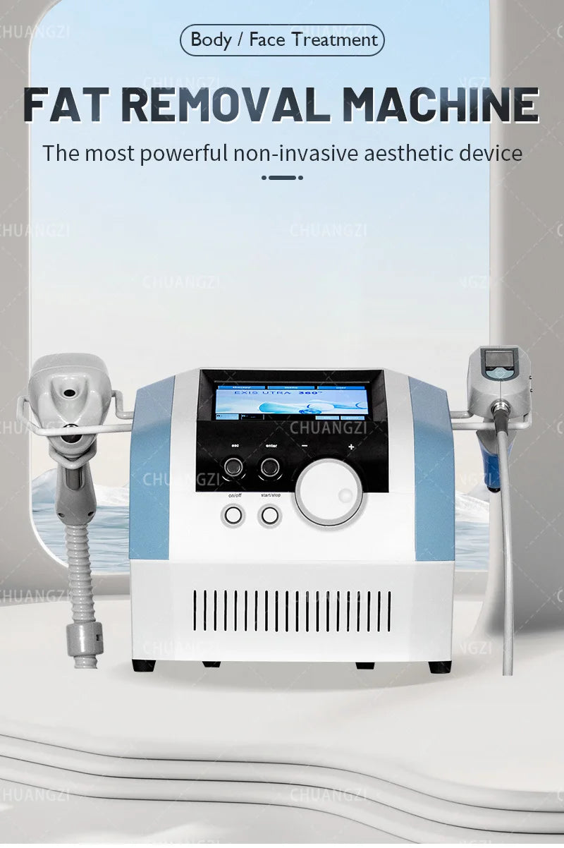 Portable NEO Device Slimming Machine Ultrasonic Fat Removal Wrinkle Removal Face Slimming Double Handle Super Strong 360 Degree