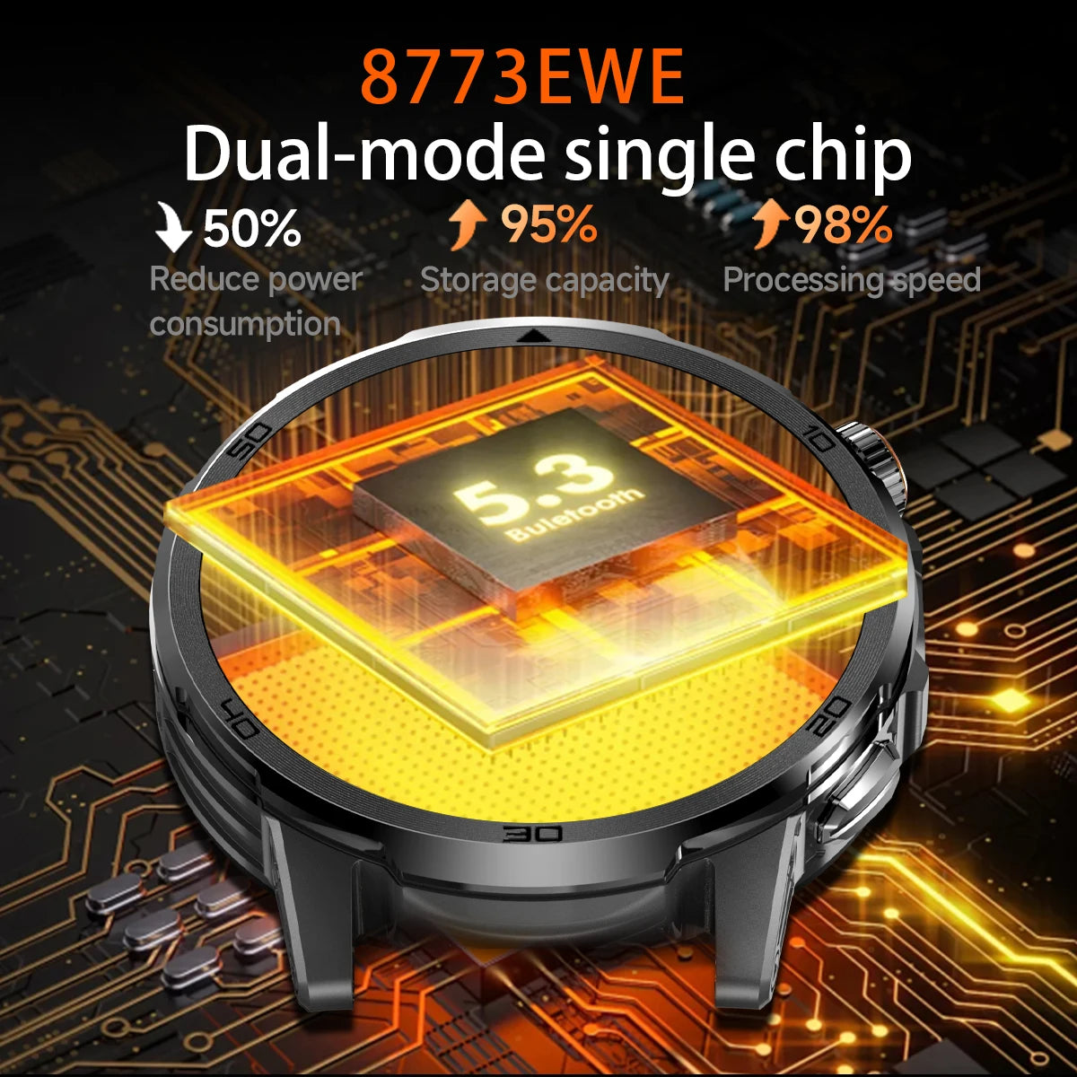 Fanwear men's smart watch SOS distress light +LED flashlight dual light mode 1000 mAh battery GPS trajectory 1.85 inch AMOLED