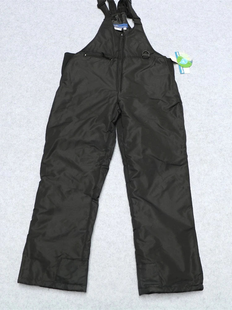 Winter Outdoor Profional Ski Pants Windproof Waterproof Cotton Lined Cargo Straight Leg Men's Ski Trousers