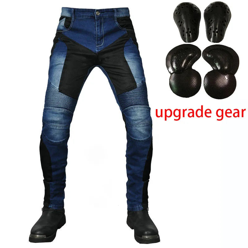 2024 New PK719 Upgrade Model Motorcycle Summer Riding Jeans With Breathable Net Knight CECertification Equipment Anti-fall Pants