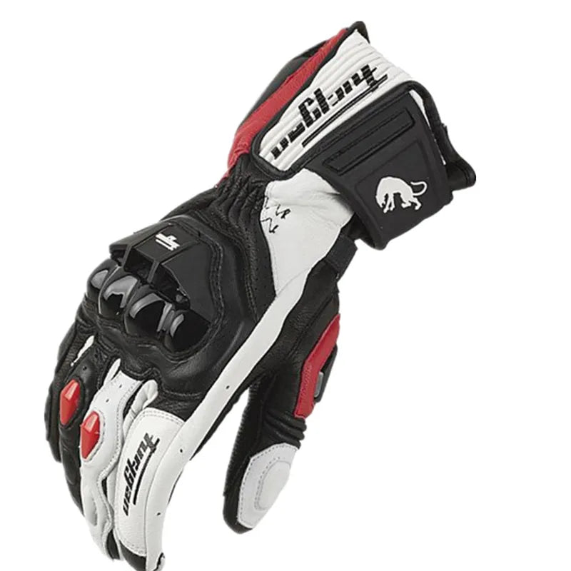 Genuine Leather Motorcycle Gloves Men's Windproof Outdoor Riding Motocross Gloves Touch screen Motociclismo Protective Equipment