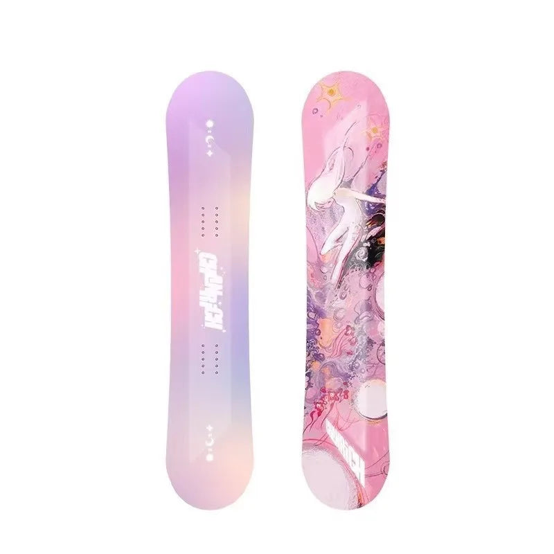 Children's All-Mountain Snowboard 80-120cm, Light Poplar Core Twin Symmetric for Beginner/Advanced Kids & Boys Girls