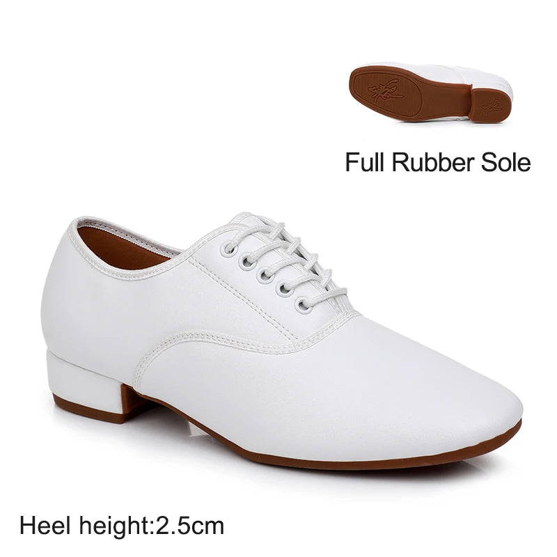 Men's Modern Jazz Sneaker for Men Boys Professional Black White Latin Salsa Shoes Plus Size Low Heel Tango Ballroom Dance Shoes