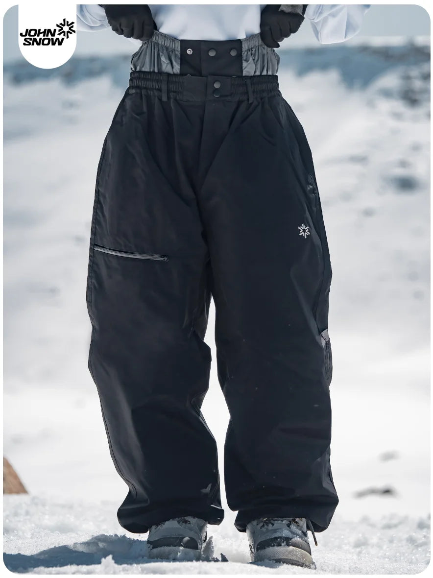 John Snow 2025 3L Ski Jacket & Pants Set Waterproof Snowboard Suit Thermal Winter Sports Gear with Fleece Lining for Men & Women