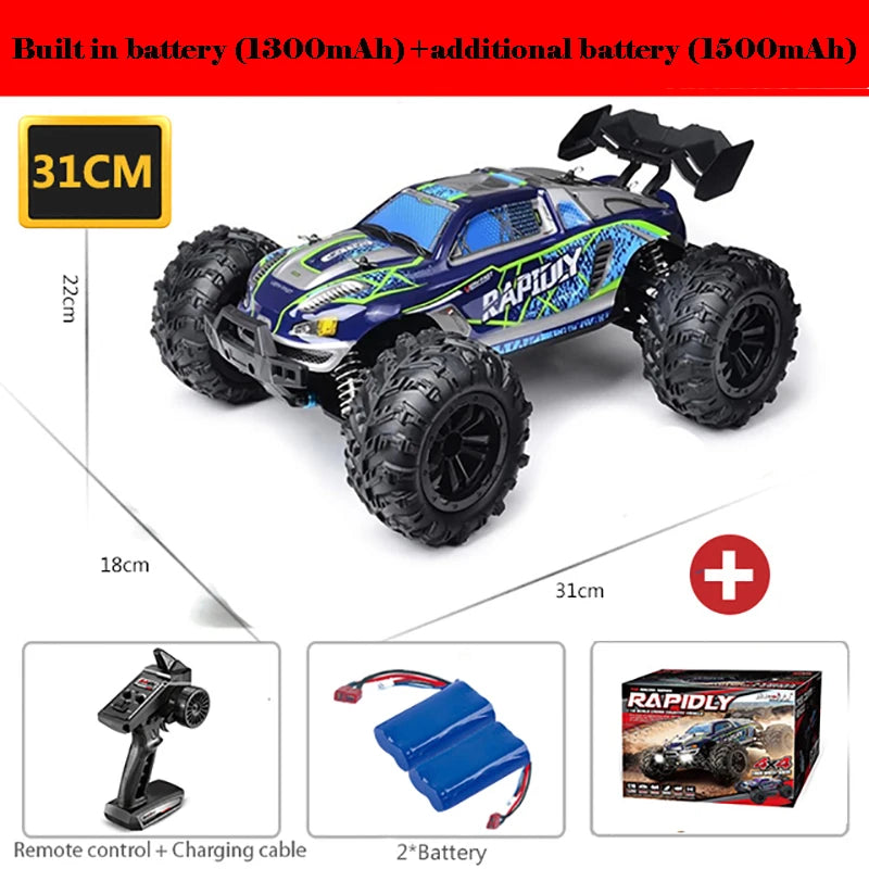 4WD 1:16 80KM/H Super Brushless 50KM/H Brushed RC Car 4x4 Off Road Remote Control High Speed Drift Racing Truck Toy Kids Adults