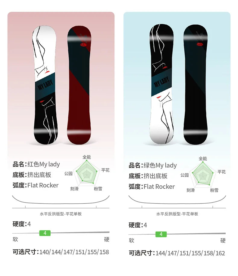 Adult Snowboard All-rounder Beginner's Professional Snowequipment Akcesoria Do Nart Tabla Esquiar Ski Snowboard Set