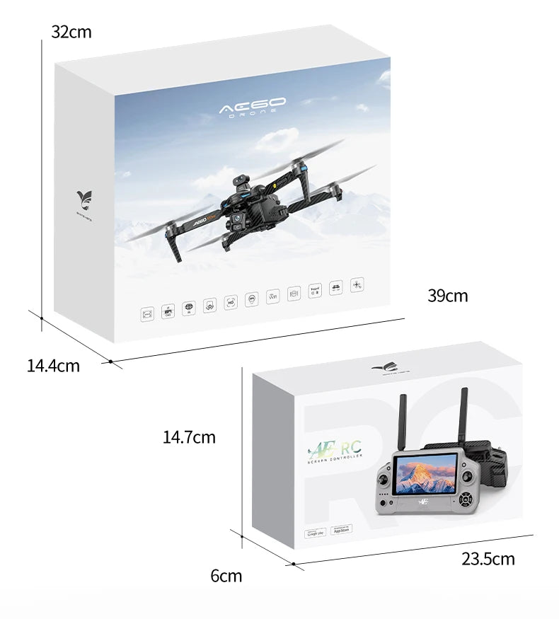 AE60 Ultra GPS Drone Profesional 8K HD Camera 3-axis gimbal Aerial Photography 12KM Obstacle Avoidance FPV Airdrop Fishing Drone