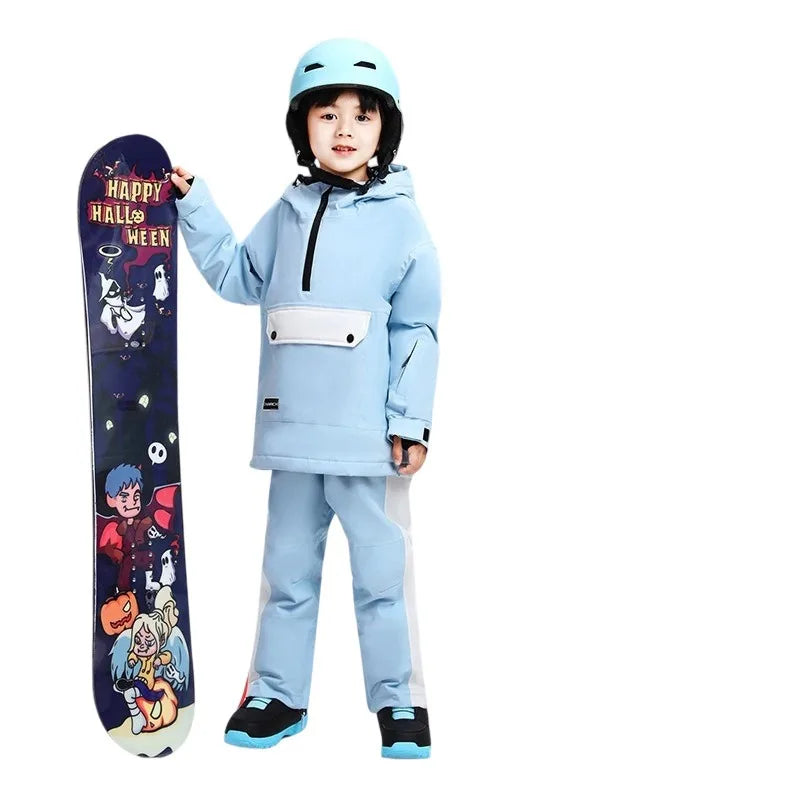 Children's All-Mountain Snowboard 80-120cm, Light Poplar Core Twin Symmetric for Beginner/Advanced Kids & Boys Girls