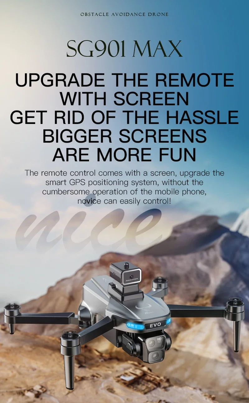 Lenovo SG901 MAX GPS Drone Professional 8K Aerial HD Avoiding Obstacle with Larger Screen Remote Control Folding Brushless Drone