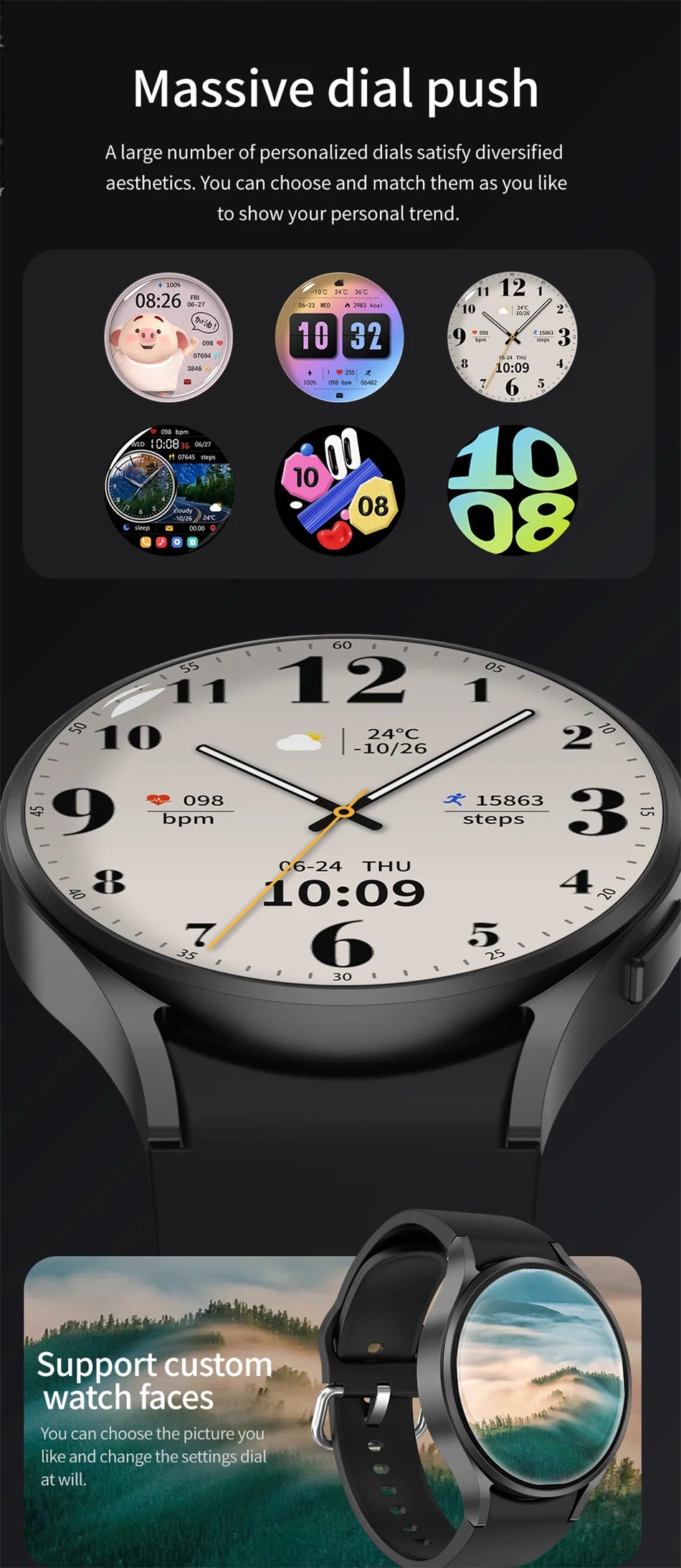 2025 New Bluetooth Call Smart Watch 6 Classic Men AMOLED HD Screen AI Voice Assistant Bluetooth Call NFC GPS Smartwatch Women