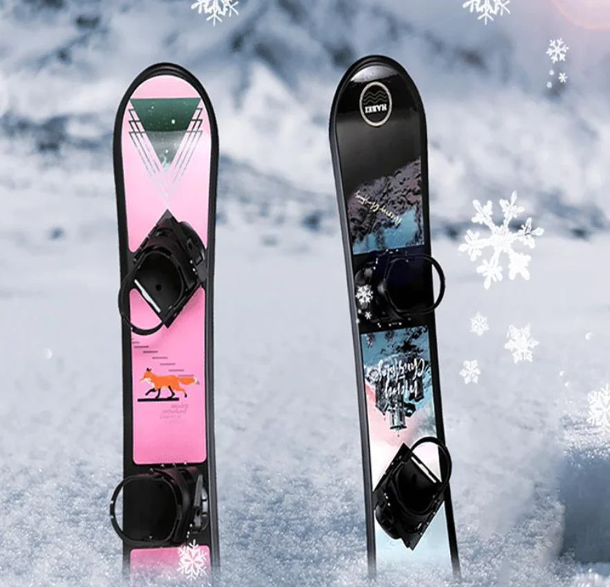 Outdoor snowboarding equipment in adult children's snowboard park