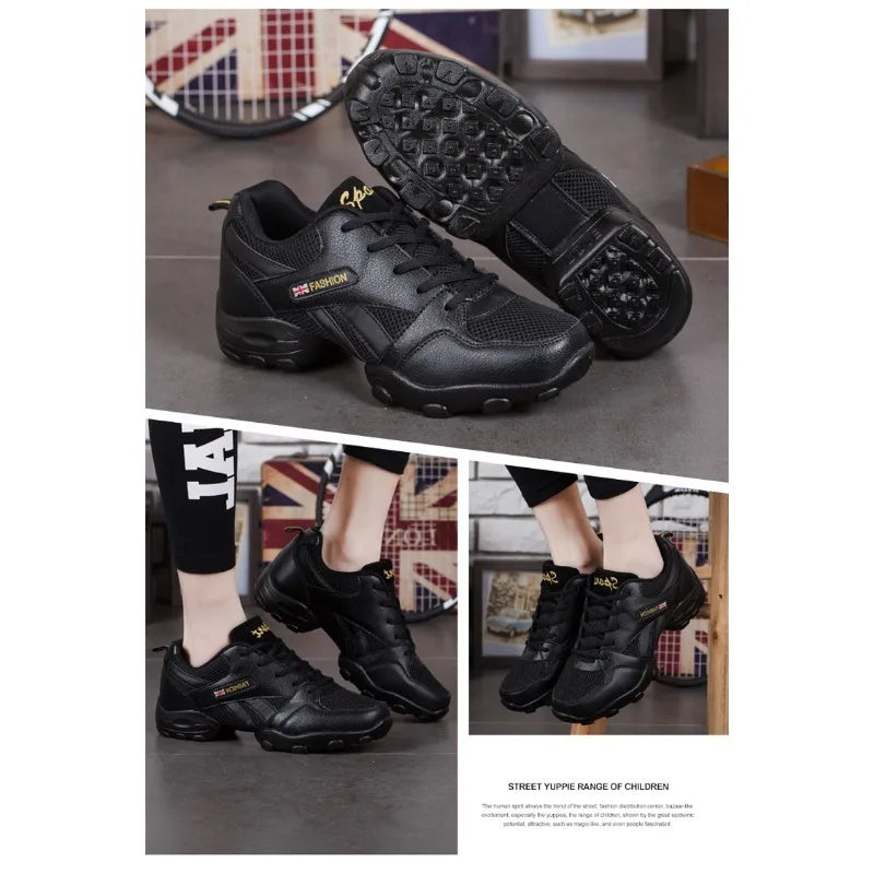 New Soft Sole Men Sports Anti-skid Square Dance Shoes Sneakers Net Jazz Shoe Fitness Team Performance Shoes
