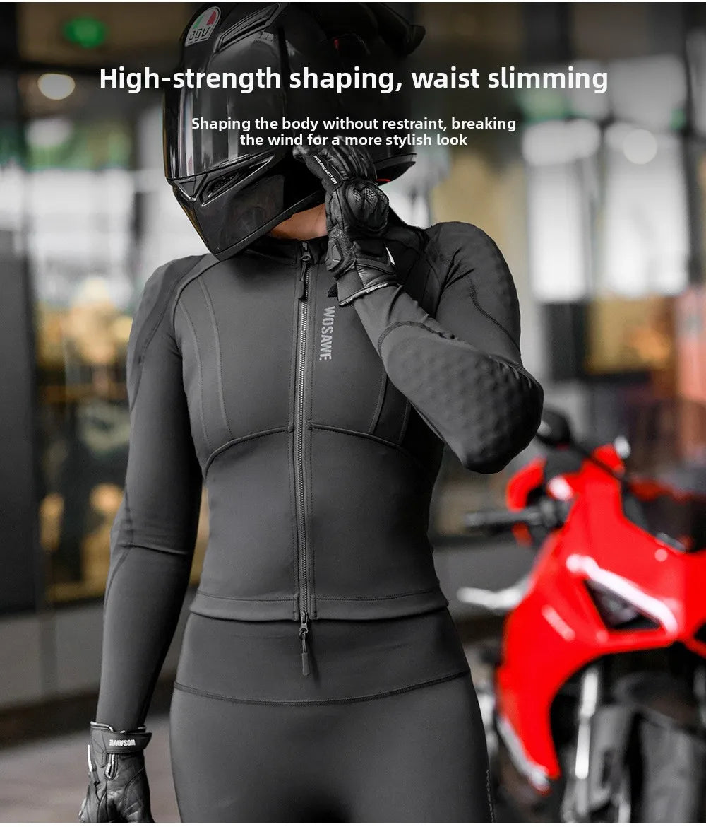 WOSAWE Women Motorcycle Jacket CE Approved Motorcycle Body Armor Summer Downhill Motorbike Protection Moto Racing Clothing