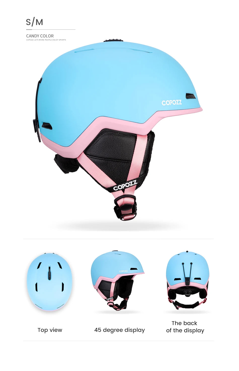 COPOZZ Ski Helmet Half-covered Anti-impact Skiing Helmet For Adult Men Women Ski Skateboard Snowboard Safety Helmet Female Male