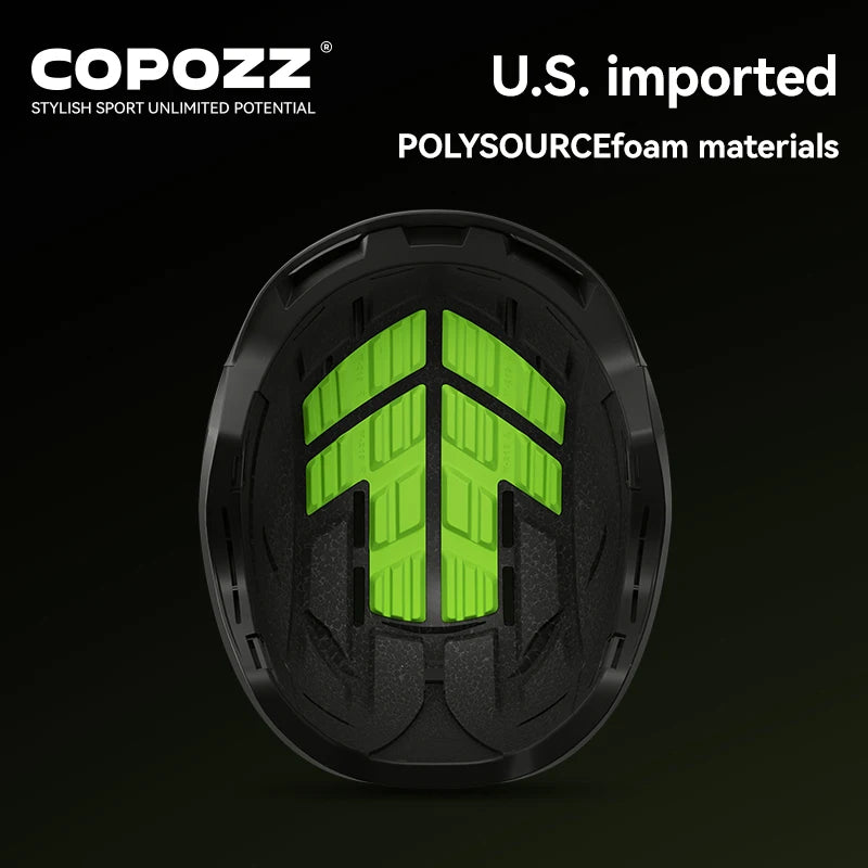 COPOZZ Winter Ski Helmet One-piece Adult Universal Snow Helmet Skating Ski Snowboard Outdoor Sports Helmets with RECCO Reflector