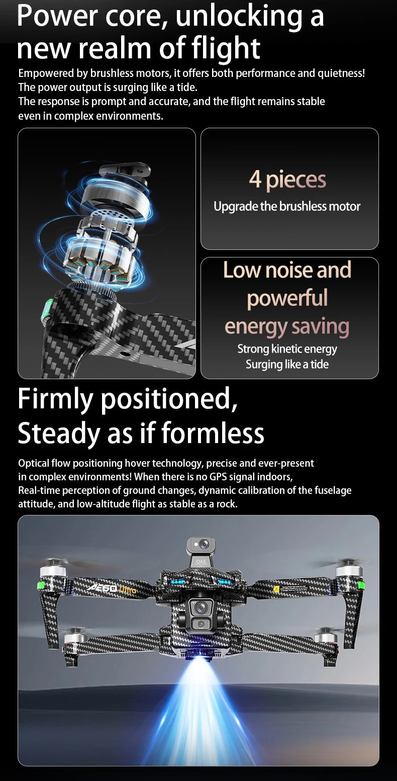 AE60 Ultra GPS Drone Profesional 8K HD Camera 3-axis gimbal Aerial Photography 12KM Obstacle Avoidance FPV Airdrop Fishing Drone
