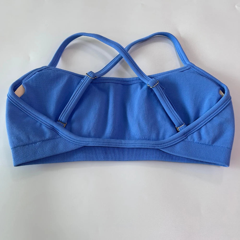 2 Pieces Set For Woman Clothes Seamless Scrunch Yoga Shorts Set Backless ktp Sports Bra Fitness Workout Top Gym Set Outfits