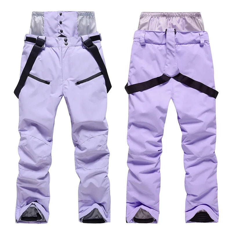 Winter Unisex Ski Pants Windproof Waterproof Snowboard Wear Outdoor Warm Snow Sports Pants Men Women Skiing Trousers