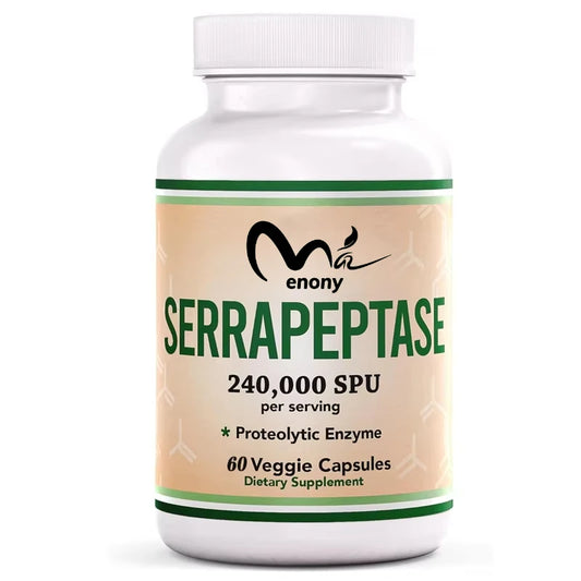 Serrapeptase 240000 SPU (60 capsules vegetarian) Protease Enzyme Joint Health (non GMO, gluten free, vegetarian safe)