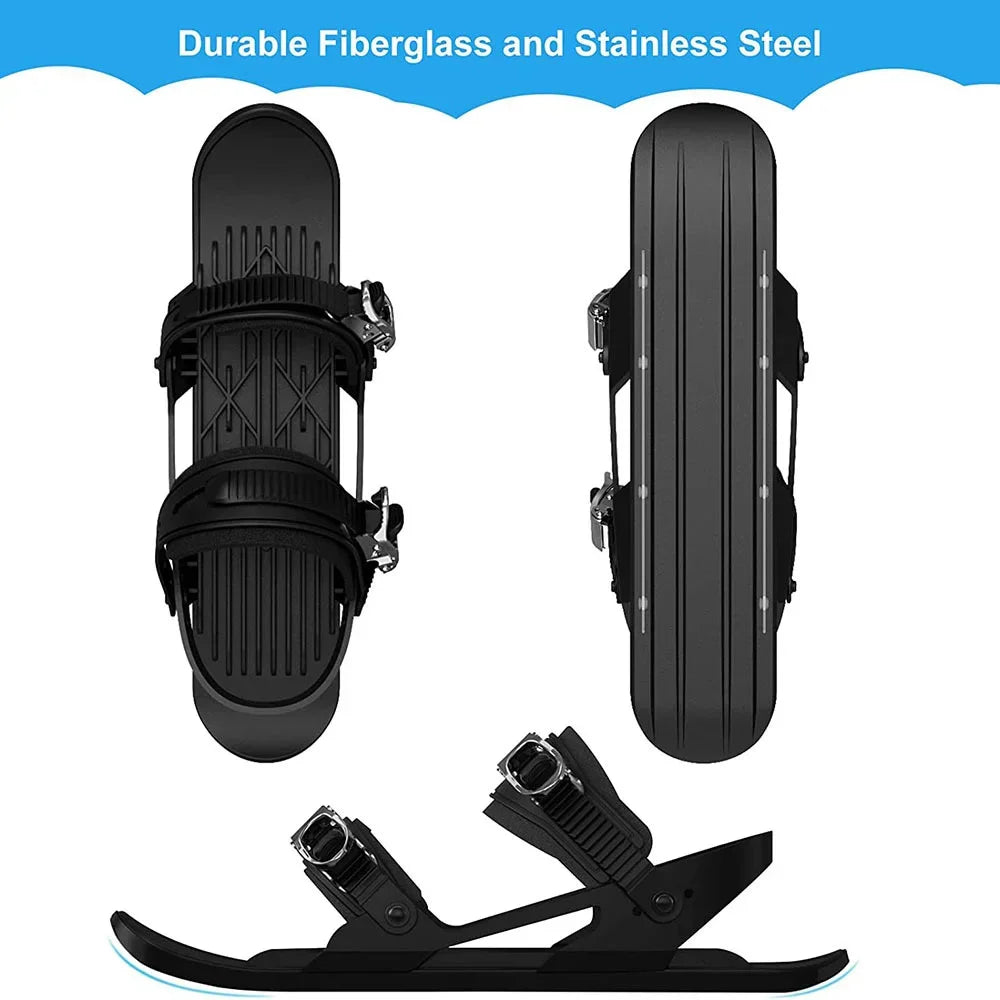 Mini Short Skis For Outdoor Snow Ski Boots Snowboards Portable Ice Skates And Snow Boots For Winter Travel