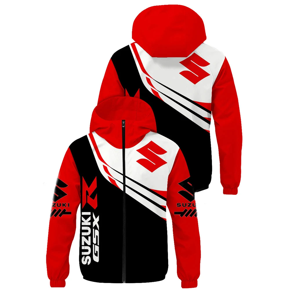 Suzuki Racing Jacket, Motorcycle Jacket, Suzuka Endurance Race Sun Protection Jacket, Outdoor Cycling Race Jacket, Men's Coat