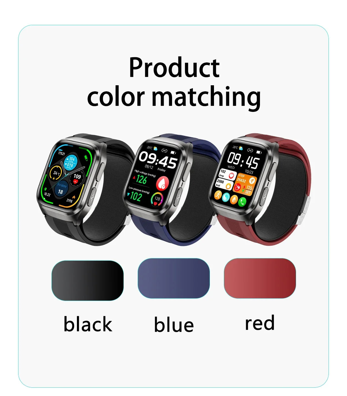 2026New Air Pump Airbag True Blood Pressure Smartwatch MultiDimensional Health Monitoring Micro Physical Examination Smart Watch