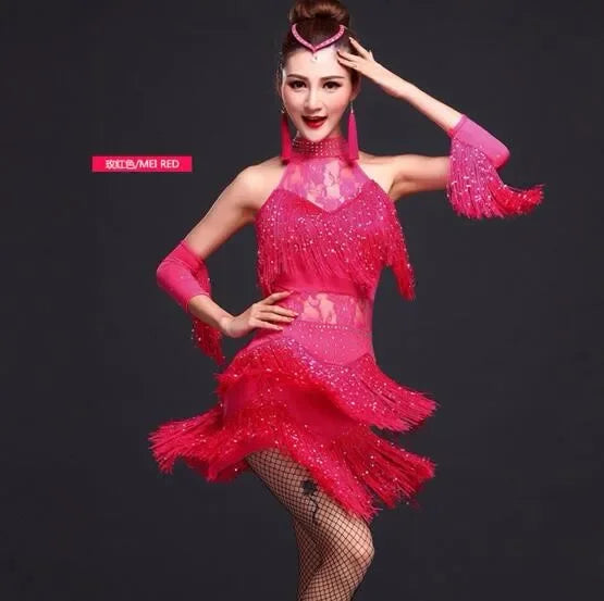 2026 New Latin Dance Dress Women/Girls/Lady New Sexy Fringe Salsa/Ballroom/Tango/Cha Cha/Rumba/Samba/Latin Dresses For Dancing