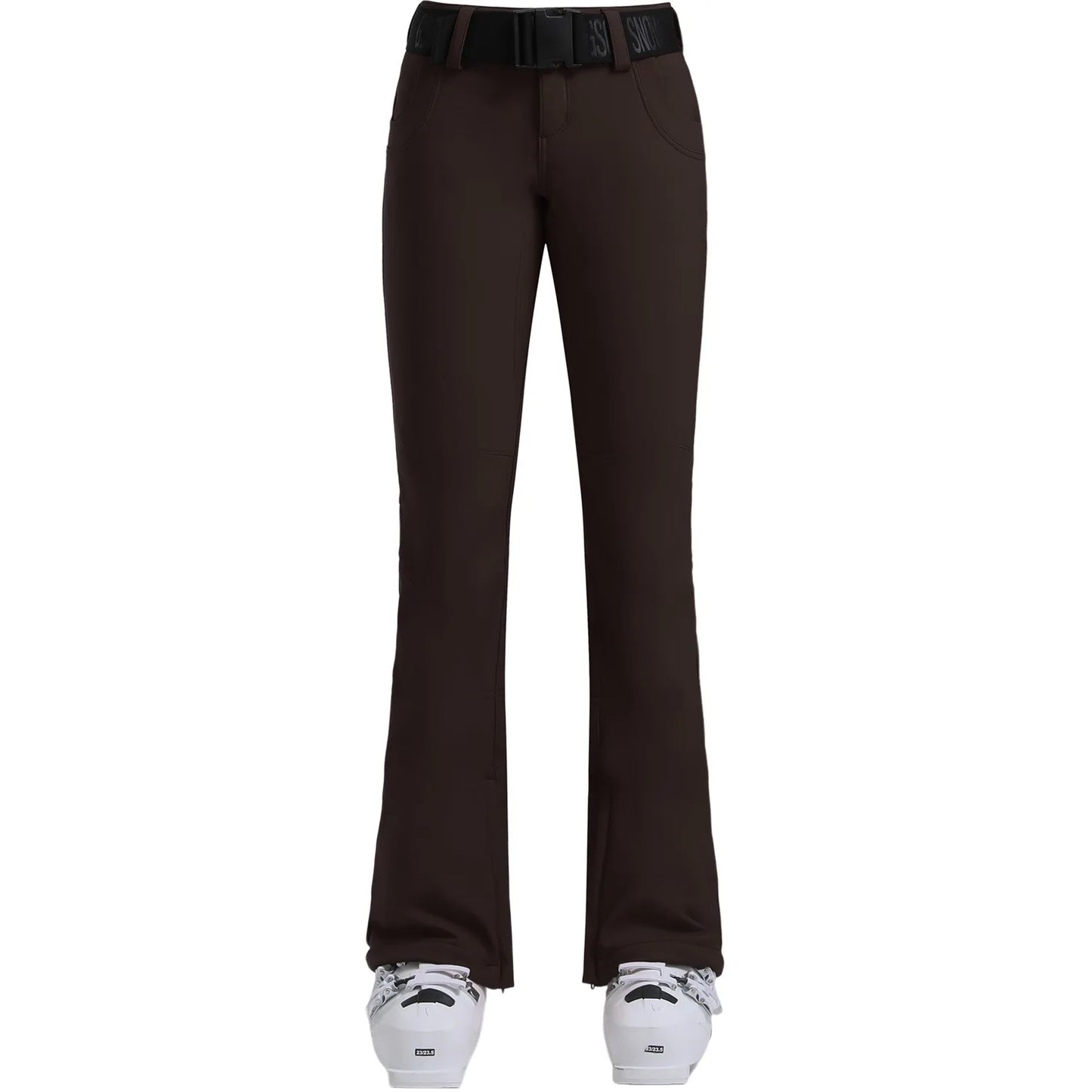 New Women's Ski Pants Stretch Slim-fit Dual-layer Insulated Professional Windproof Waterproof Breathable Solid Color Ski Pants