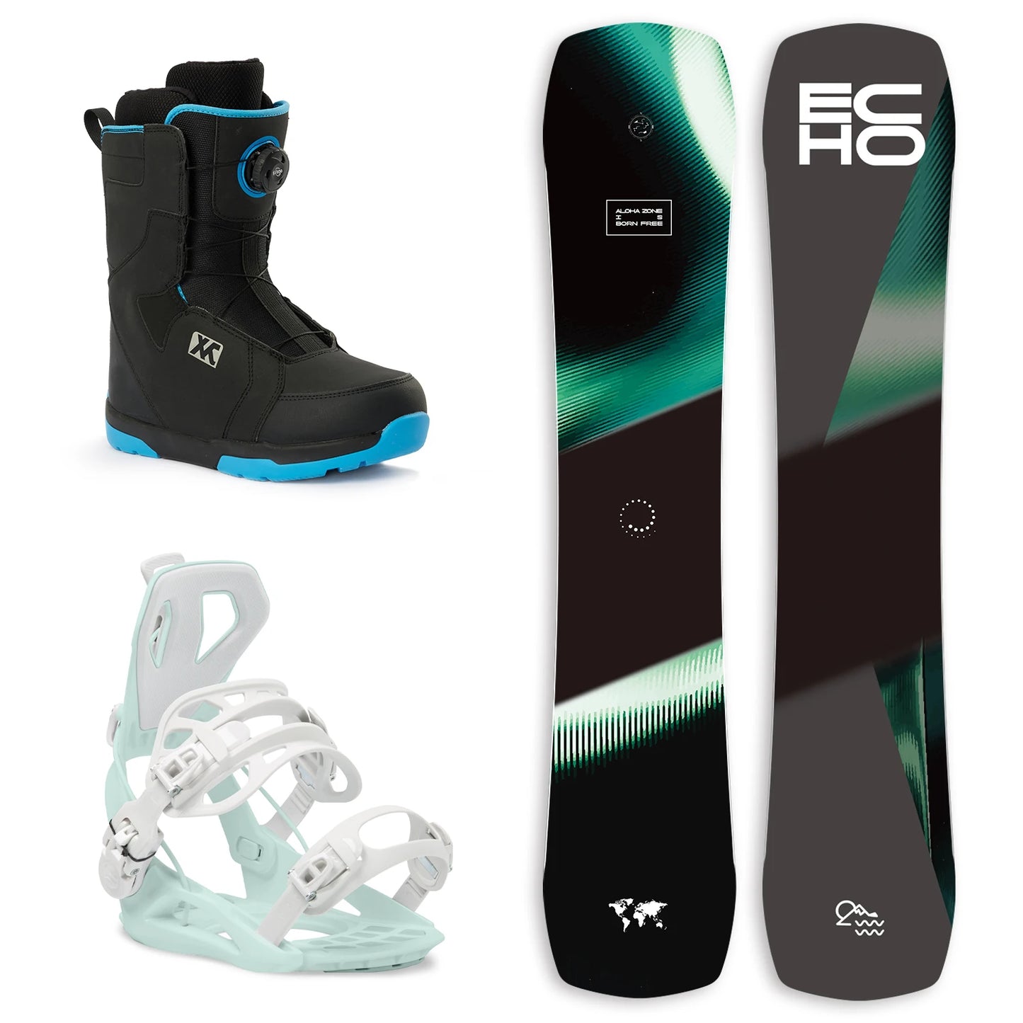 Full Set Snowboard Package with Bindings and Boots