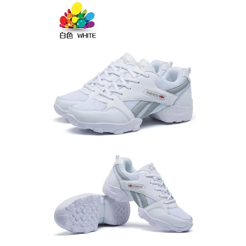 New Soft Sole Men Sports Anti-skid Square Dance Shoes Sneakers Net Jazz Shoe Fitness Team Performance Shoes