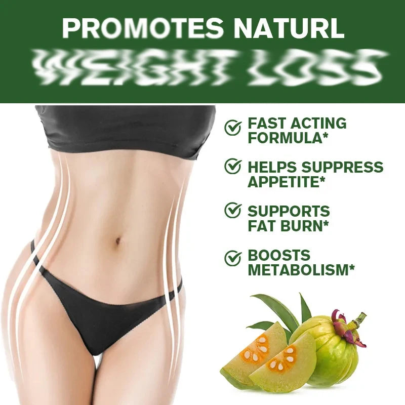 Pure Garcinia Cambogia 100% Natural HCA Extract, Boosts Metabolism and Digestion