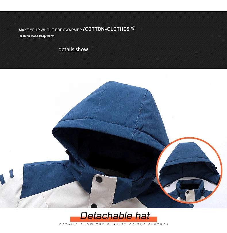 Winter Ski Suit Men Snow Parkas Super Warm Windproof Outdoor Sports Skiing Fleece Jackets and Pants Male Snowboard Wear Overalls