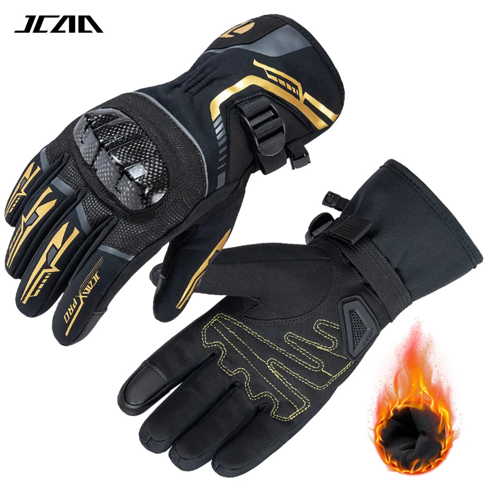 2025 Winter Men Motorcycle Gloves Women Waterproof Warm Moto Guantes Touch Screen Motorbike Riding Glove Carbon Fiber Protective