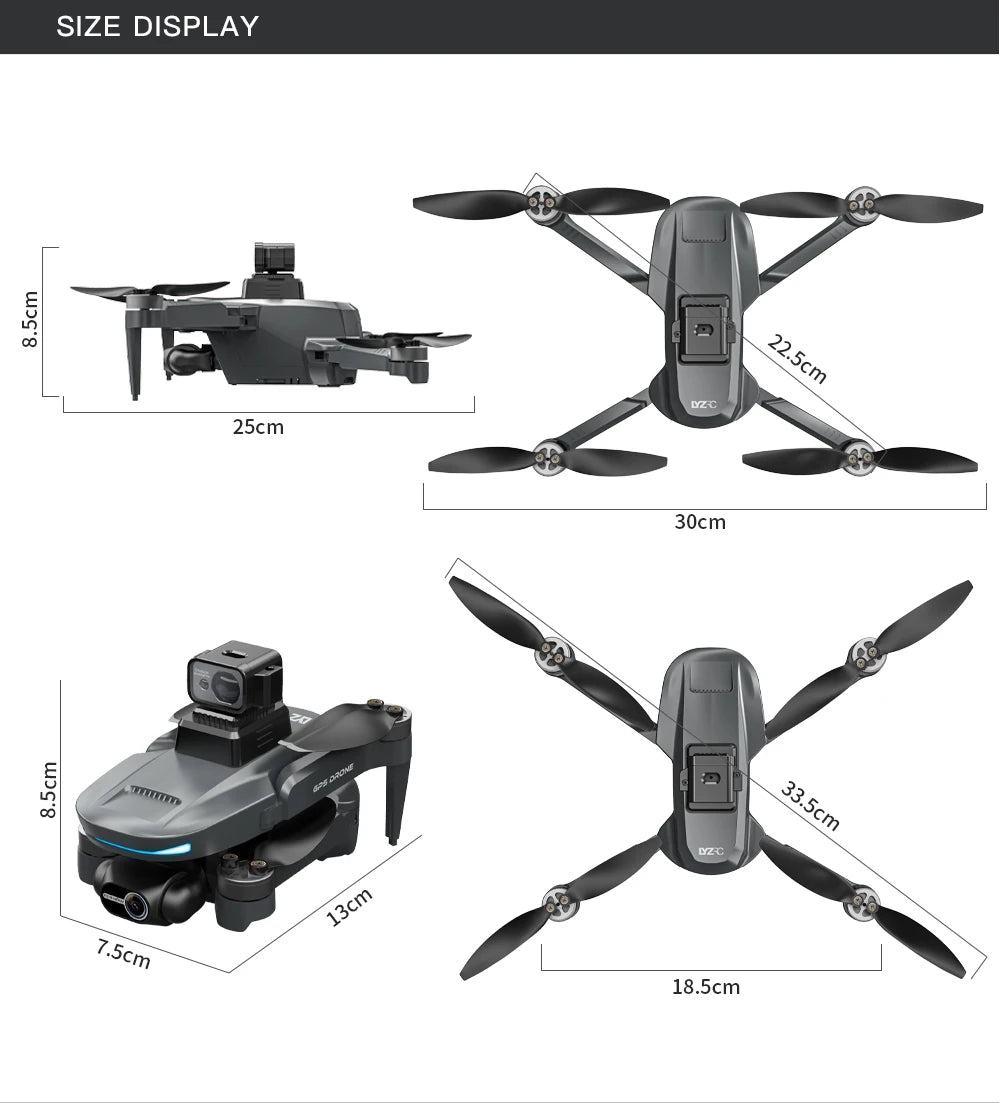 L200 PRO MAX Drone 4K HD Profesional GPS Brushless MotorQuadcopter 2-Axis Gimbal FPV 360°  laser Obstacle Avoidance RC Drone